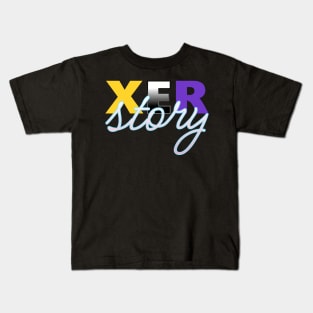 Xerstory womens history month neopronoun nonbinary trans pride flag Kids T-Shirt